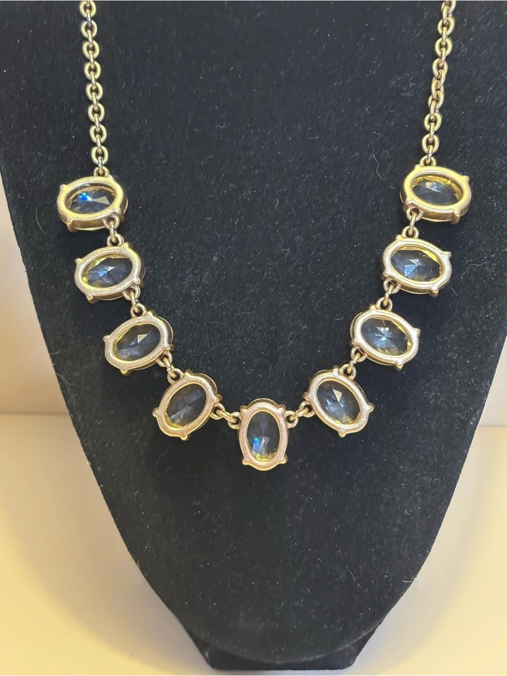J.Crew Gold-Tone Pale Yellow Necklace 18”+3”